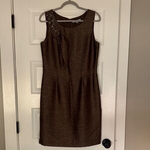 ANTONIO MELANI Brown Embellished Dress